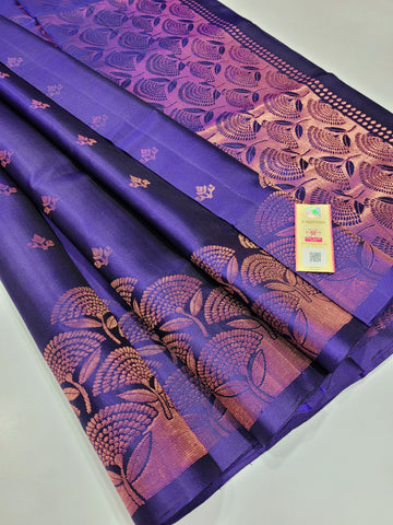 Royal Blue Soft Silk Saree
