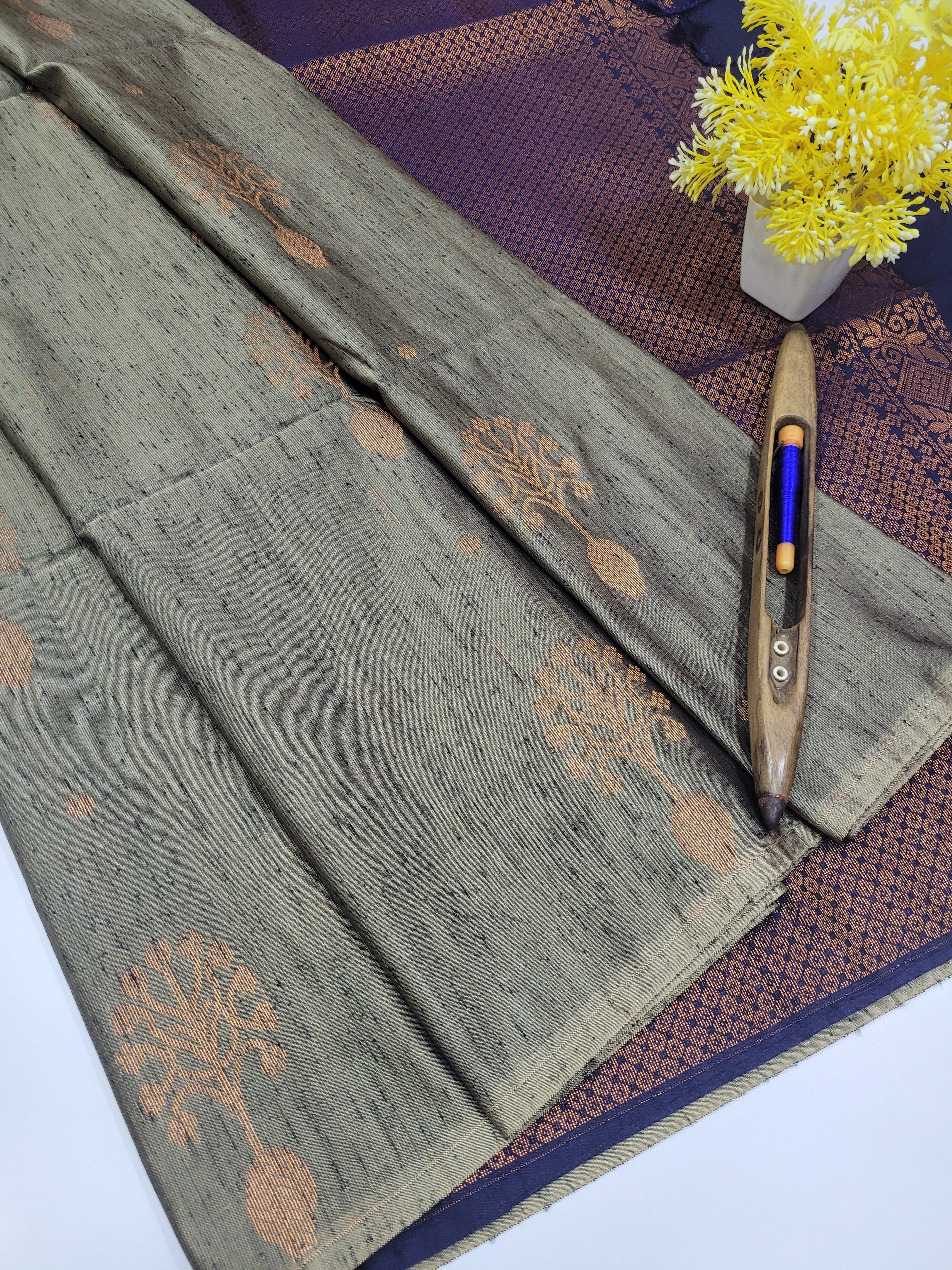 Grey colour borderless Dubion Semi Softsilk