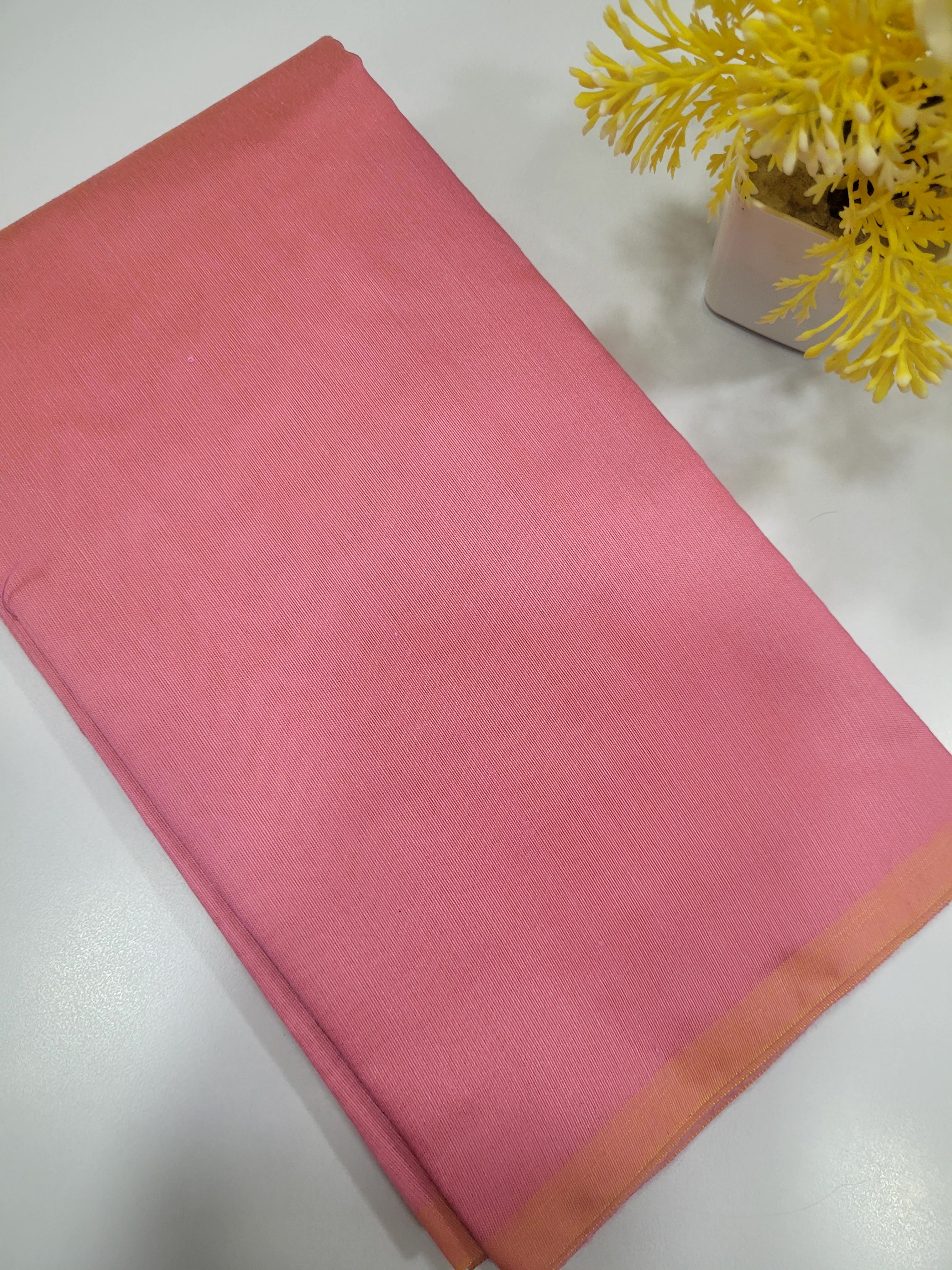 Baby Pink Handloom Silk Cotton Unstitched Salwar Set with Brocade Shawl – 3PC Function Wear