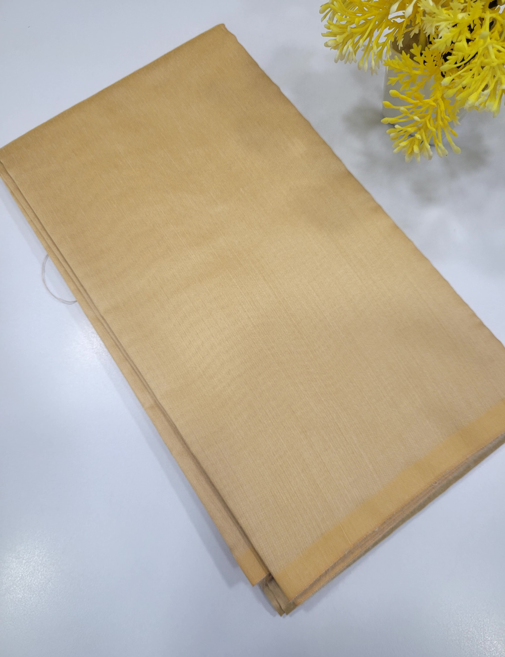 Golden Sandal Dual Tone Handloom Silk Cotton 3pc Salwar Set – Zari Brocade Dupatta | Unstitched Dress Material