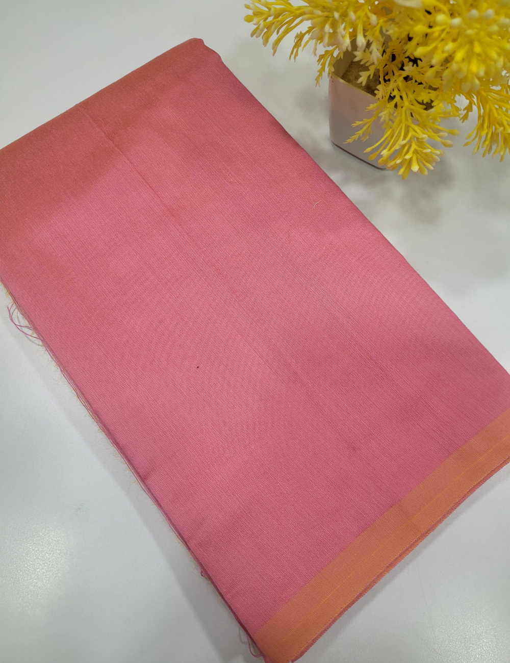 Lotus Pink Handloom Silk Cotton 3pc Salwar Set – Elegant Brocade Dupatta | Unstitched Fabric