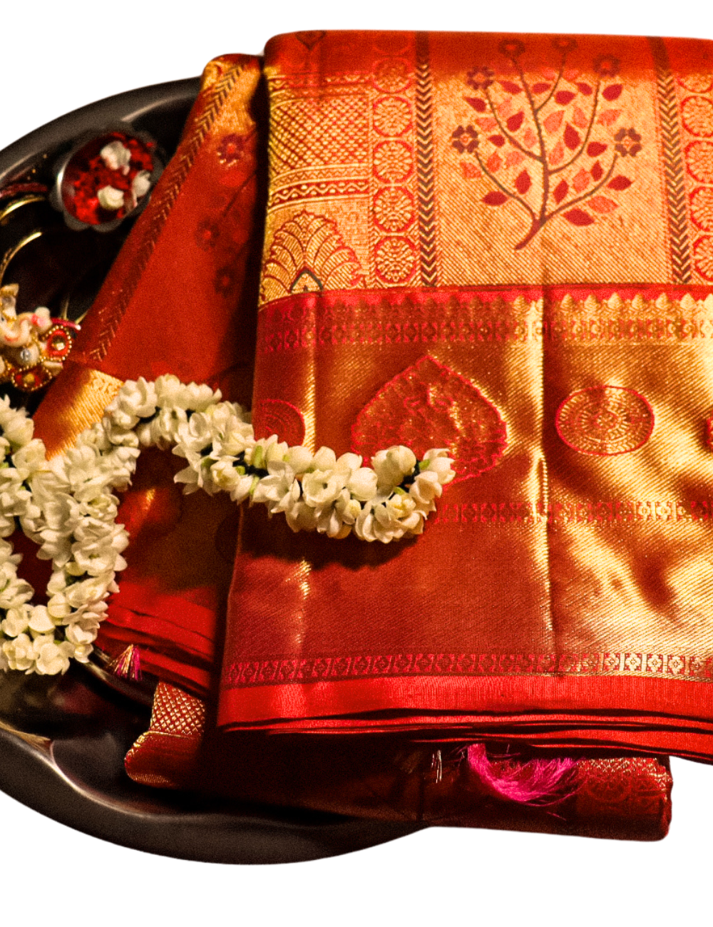 Bridal Maroon Kanchipuram Silk Saree – Handloom | 1g Gold Zari | Mono Colour