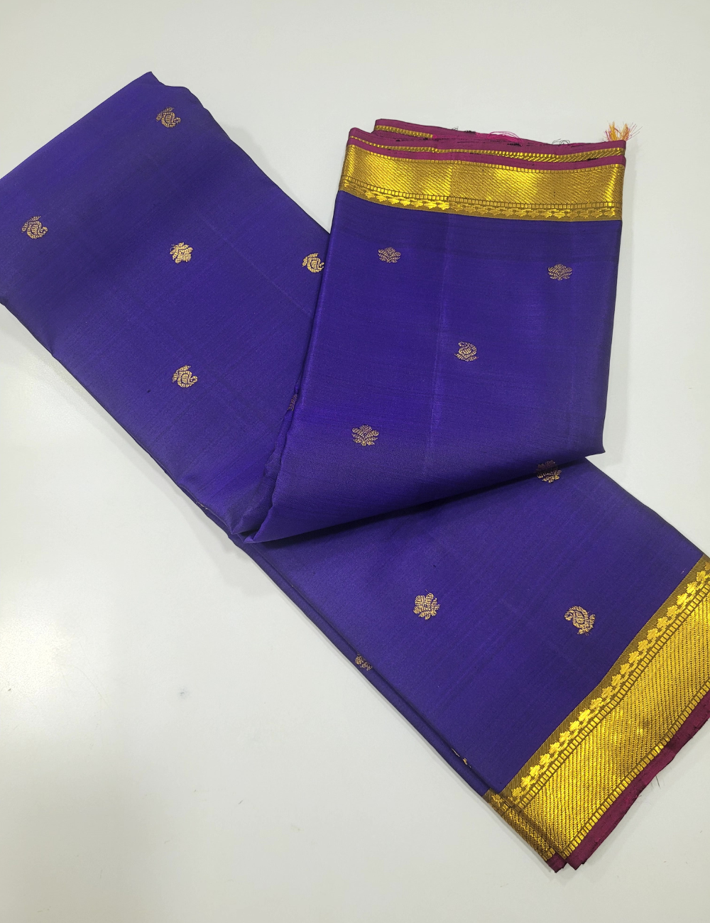 Royal Blue with Meganthy Magic – Handloom Kanchi Pure Silk Saree