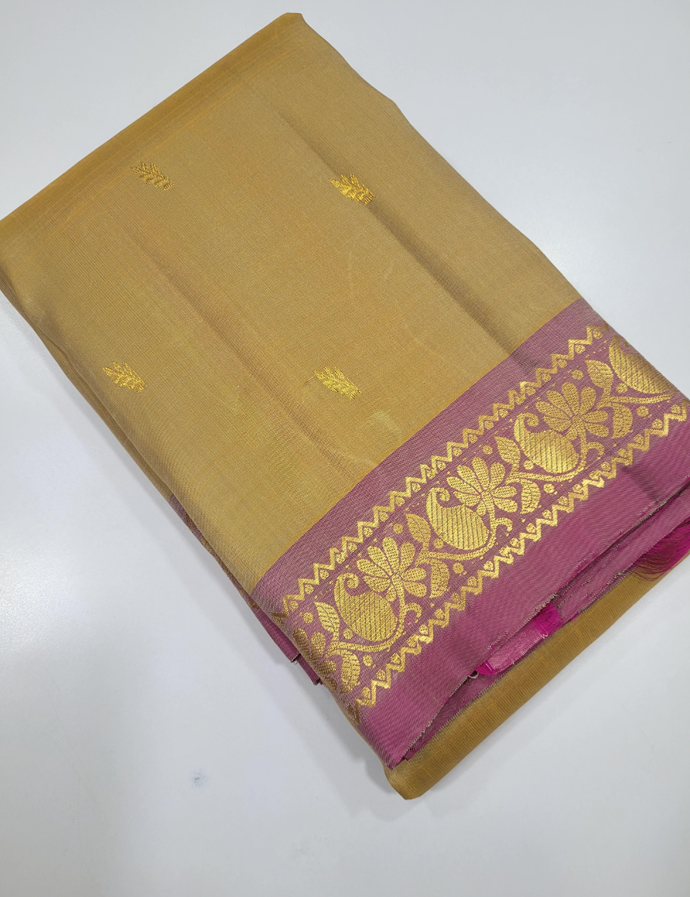 Olive Gold Kanchi Silk Saree