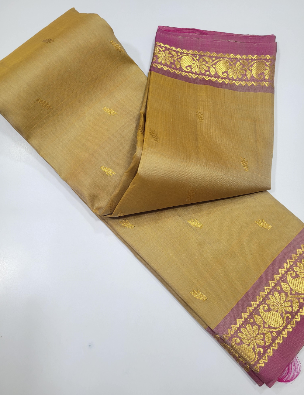 Olive Gold Kanchi Silk Saree