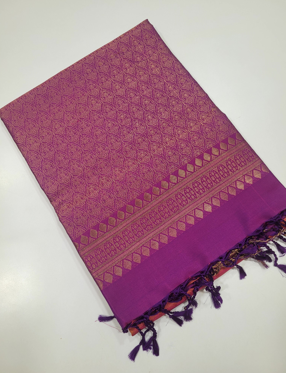 Orange Full Brocade Soft Silk Saree