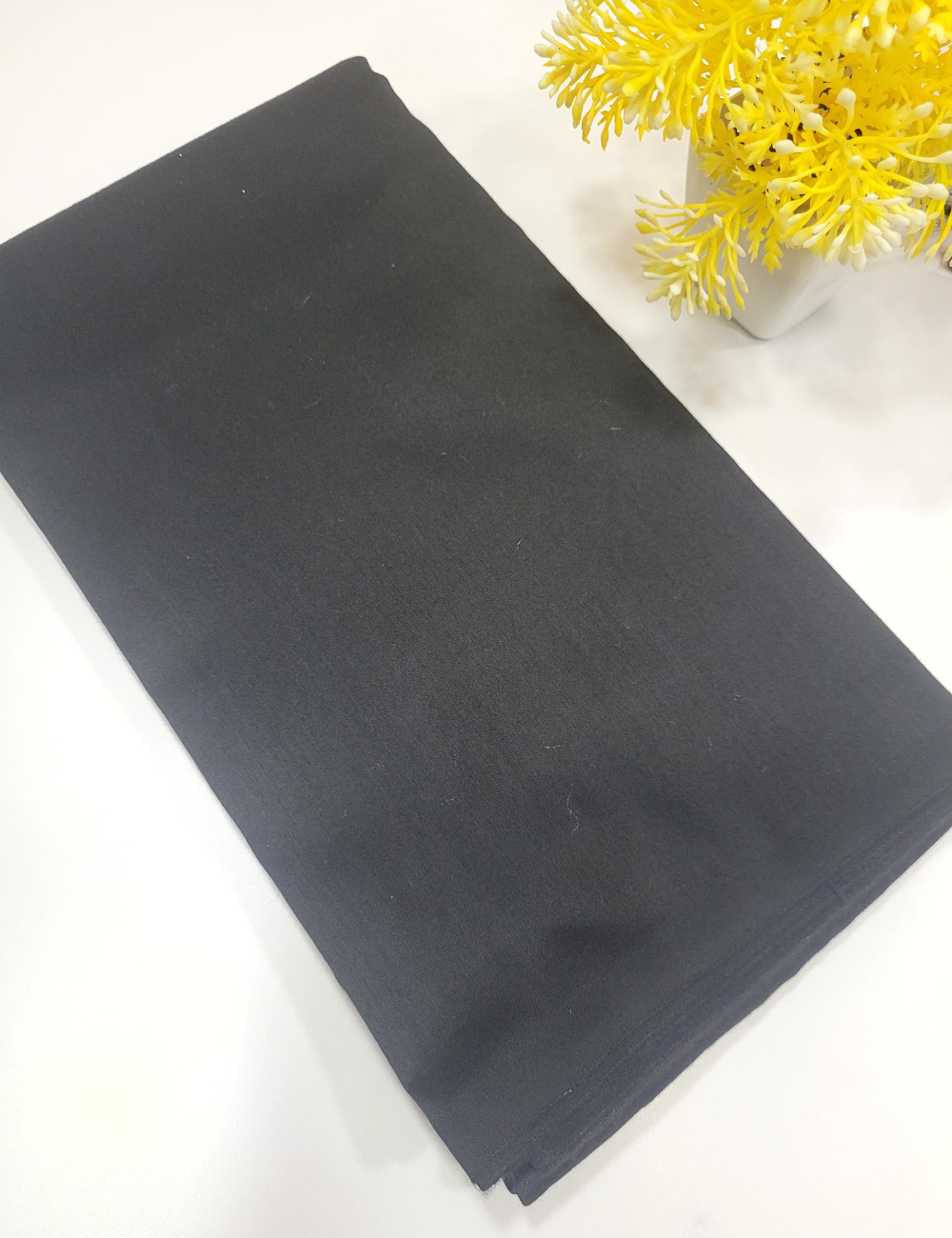 Classic Black Handloom Silk Cotton 3pc Salwar Set – Brocade Dupatta | Unstitched Dress Material