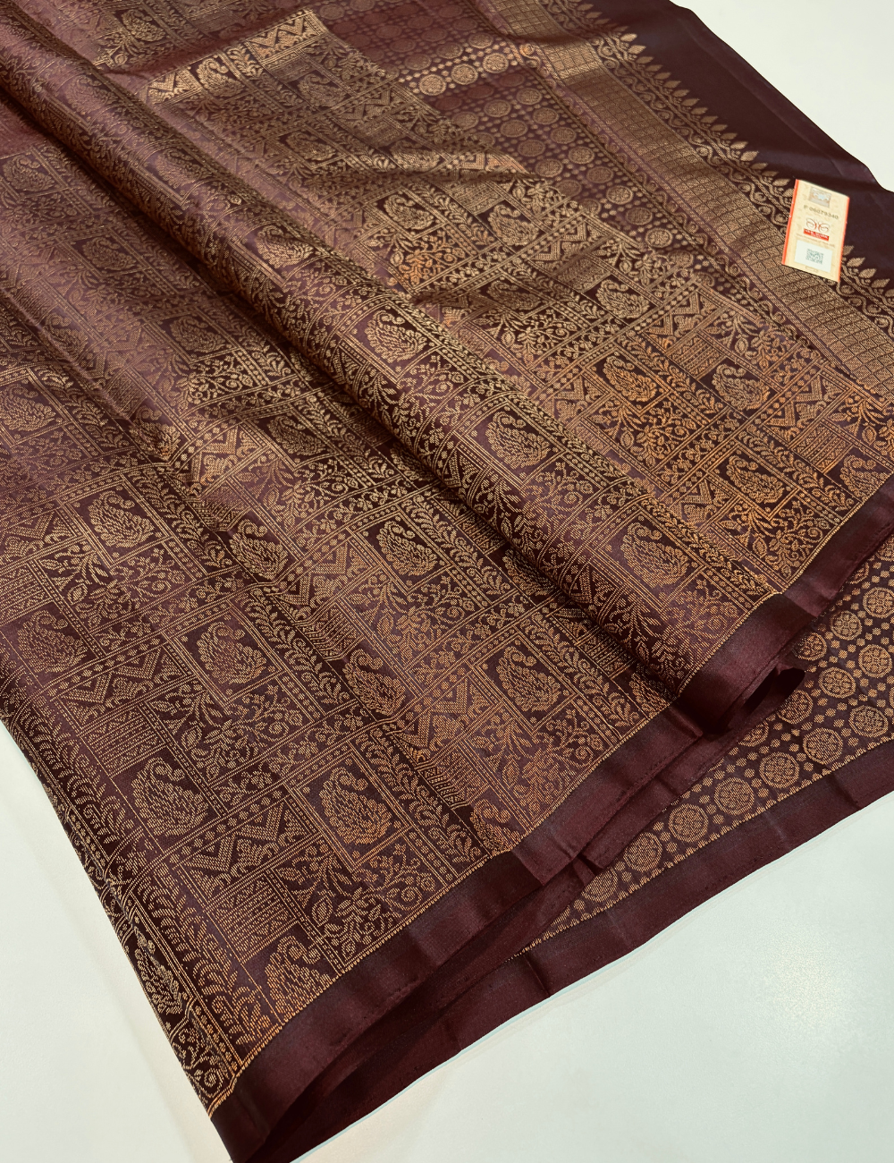Coffee Brown Full Brocade Soft Silk Saree – Monotone Pallu & Blouse  🤎✨ Product Description: