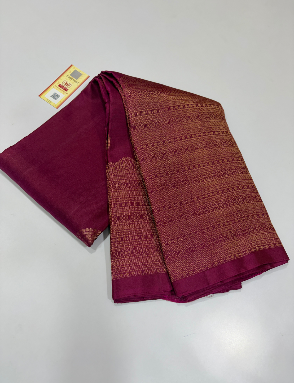 Handloom Pure Soft Silk Saree in Rani Pink with Self Colour Turning Border | Double Warp | Fancy Zari Buttas | Silk Mark Certified