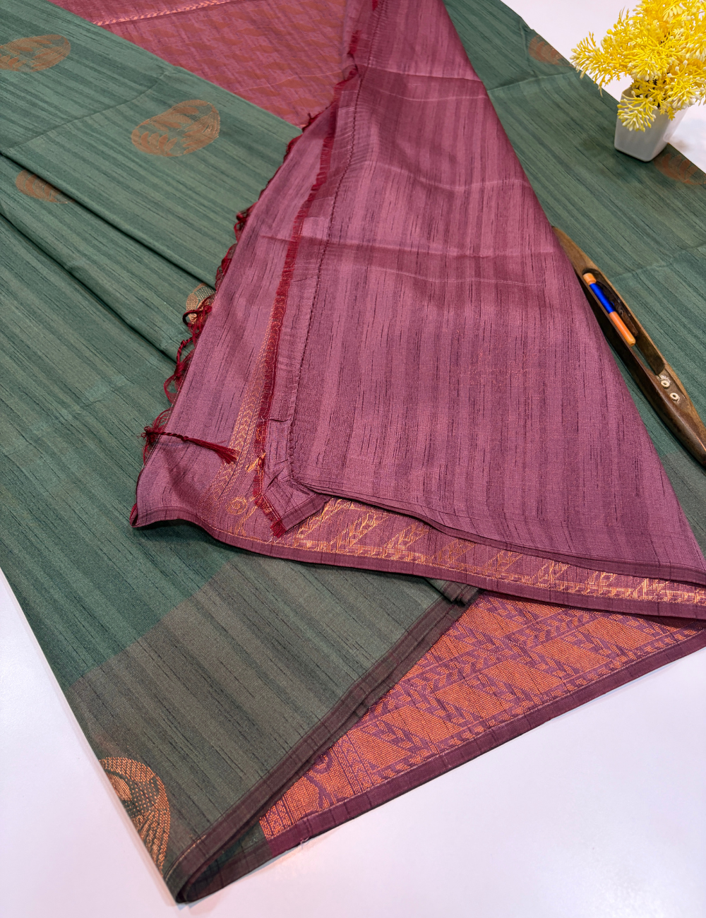 Grey Soft Silk Saree with Onion Pink Pallu | Elegant Festive & Traditional Wear