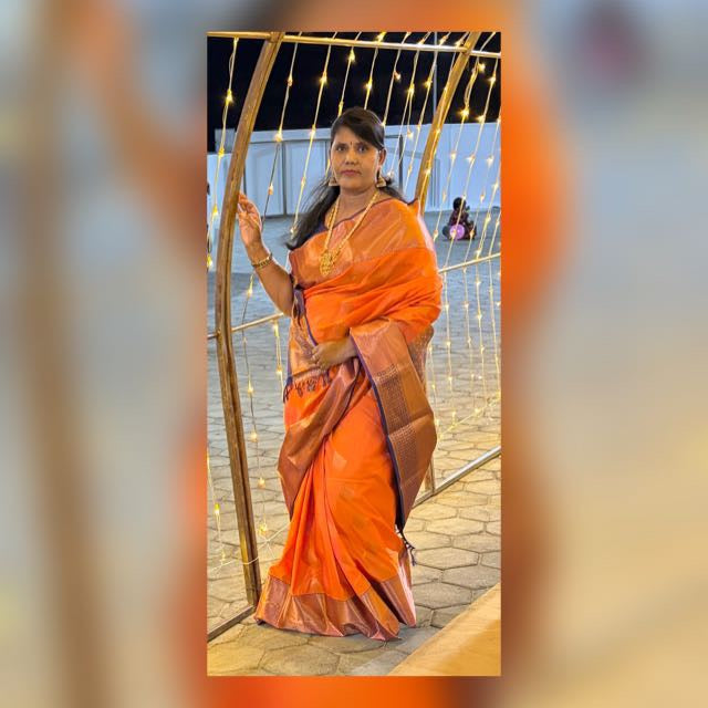 Fanta Orange Semi Soft Silk Saree with Kanchi Border | Dual Tone Blue Pallu & Blouse